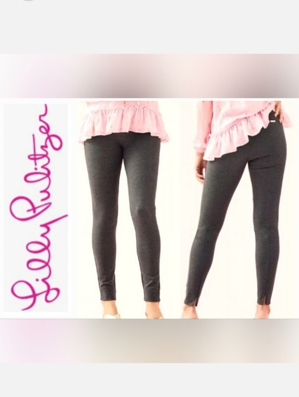 Lilly Pulitzer NIRA Legging Pant Heathered Night Time Gray Sz XS-S